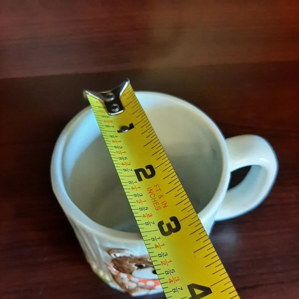 Vintage Otagiri 1983 Teddy Bear Coffee Mug cup Made in Japan Sticker Handpainted